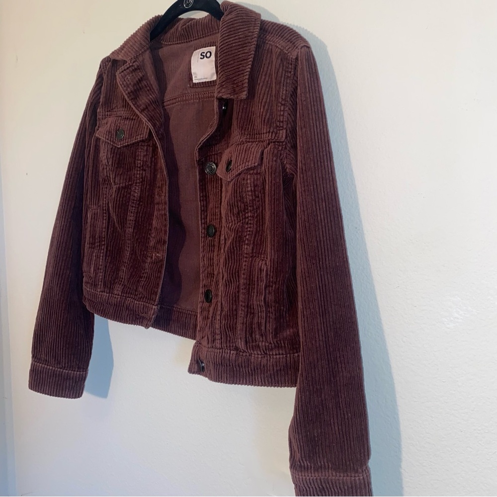 SO Women's Dark Brown Corduroy Jacket